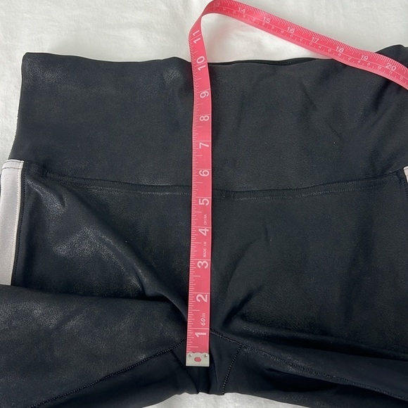 Spanx Black Faux Leather Side Stripe High Waist Leggings Large - Picture 16 of 17